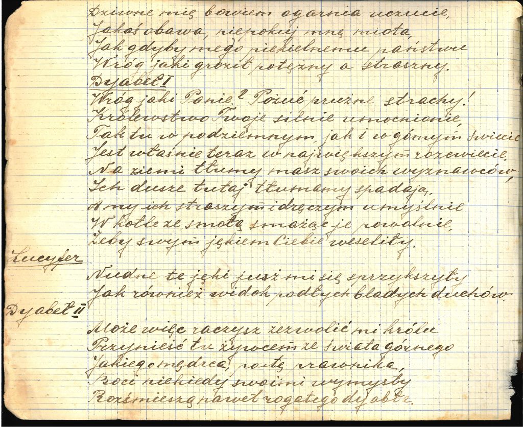 Rękopis. Jasełka spisane w 1919 roku, odgrywane ponad sto lat temu w dalekiej Tarze nad rzeką Irtysz.