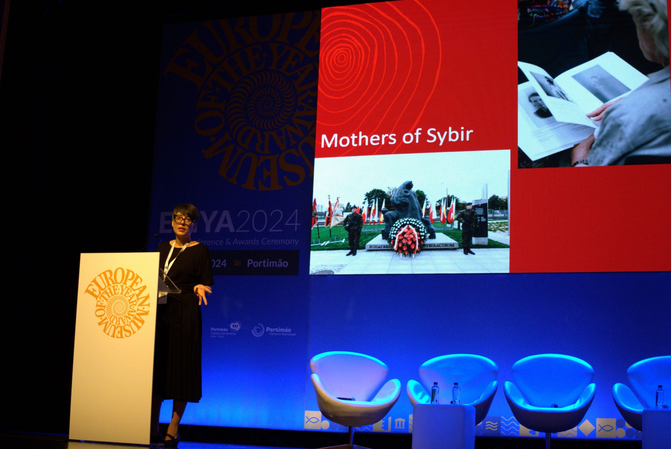 Paulina Cylka prezentuje działalność Muzeum Pamięci Sybiru na Europejskim Forum Muzeów 2024 w Portimao.